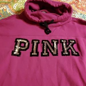 Victoria Secret Pink bling cowl neck sweatshirt